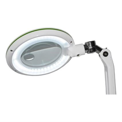 LED-himmennettävä pöytävalaisin suurennuslasilla LED/7W/230V 6500K valkoinen