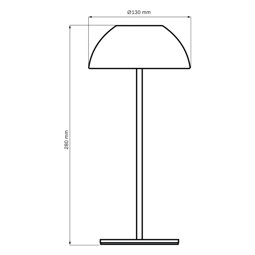 LED himmennettävä kosketusohjattu ulkokäyttöön tarkoitettu pöytävalaisin TANZANIA LED/1,8W/5V USB 1800 mAh IP44 valkoinen