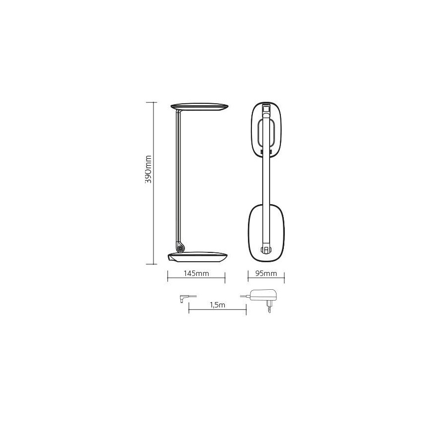 LED Himmennettävä pöytävalaisin USB:llä MOANA LED/6W/230V pinkki