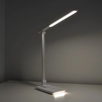 LED himmennettävä pöytävalaisin USB-liitännällä LED/9W/230V 3000K/4000K/5500K valkoinen
