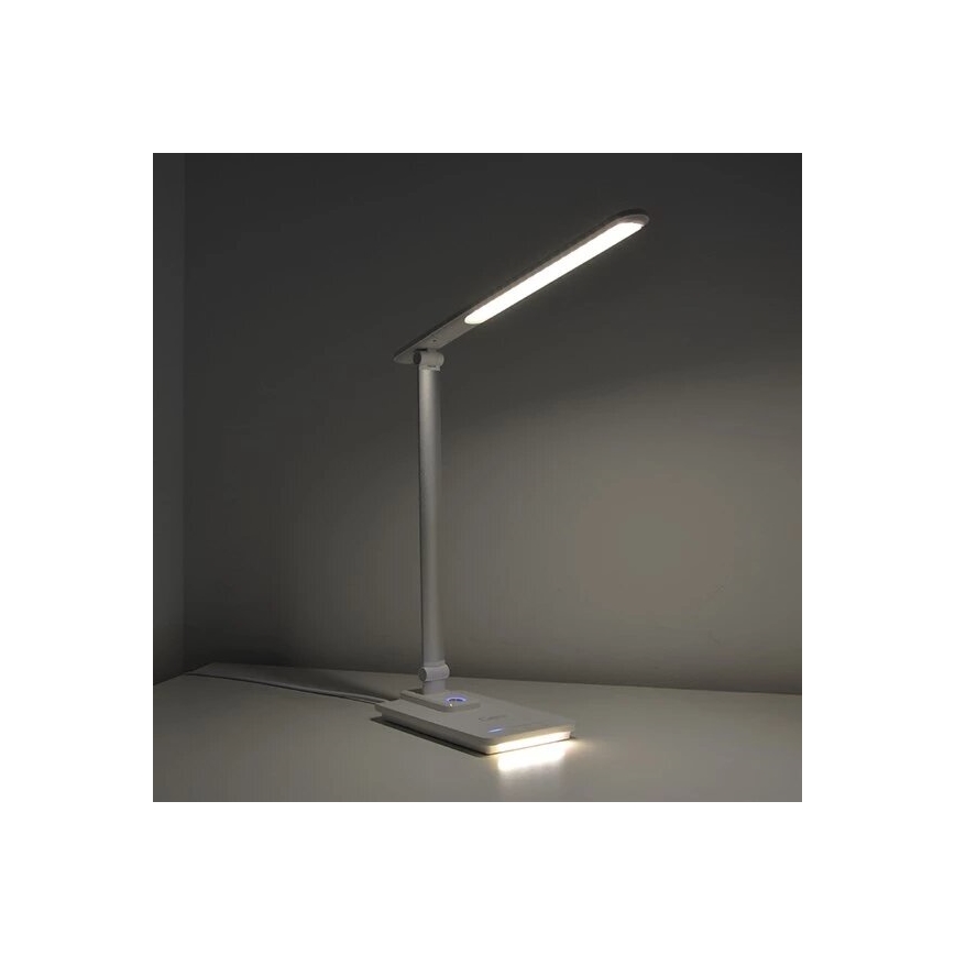 LED himmennettävä pöytävalaisin USB-liitännällä LED/9W/230V 3000K/4000K/5500K valkoinen