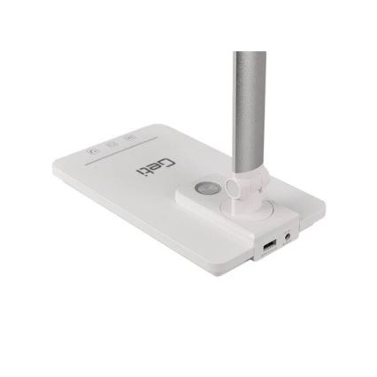 LED himmennettävä pöytävalaisin USB-liitännällä LED/9W/230V 3000K/4000K/5500K valkoinen