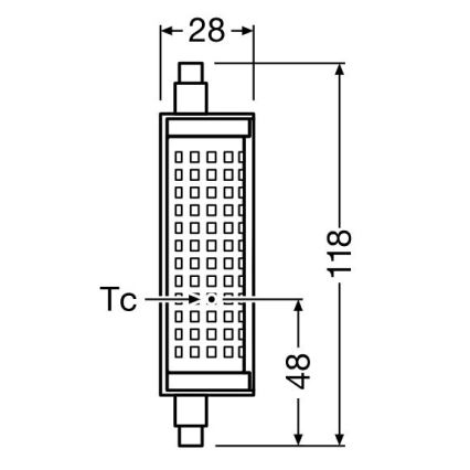 LED himmennettävä lamppu R7s/18,2W/230V 2700K 118 mm - Osram