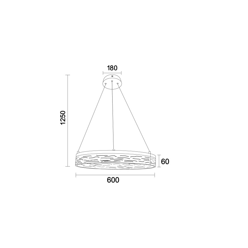 LED-himmennettävä riippuvalaisin vaijerilla ALIANZ LED/45W/230V 3000–6000 K Ø 60 cm + kaukosäädin