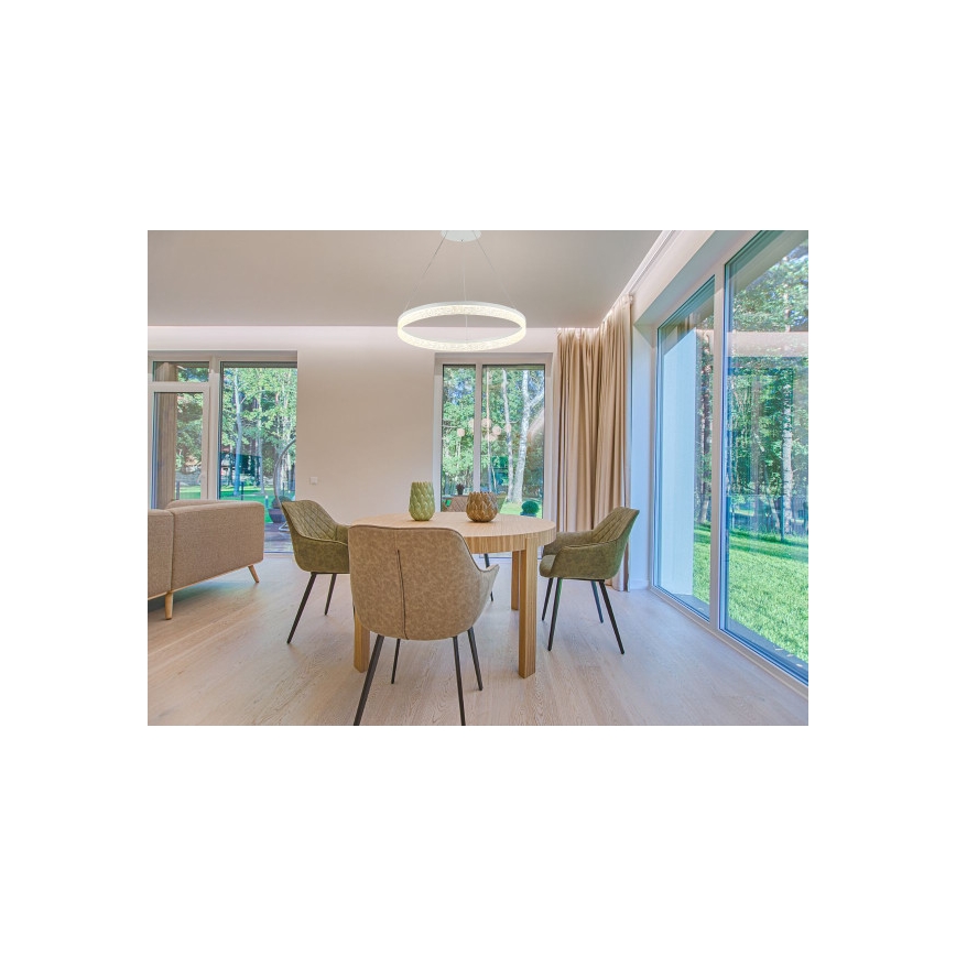 LED-himmennettävä riippuvalaisin vaijerilla ALIANZ LED/45W/230V 3000-6000K Ø 60 cm + kaukosäädin