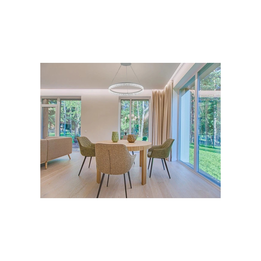 LED-himmennettävä riippuvalaisin vaijerilla ALIANZ LED/45W/230V 3000-6000K Ø 60 cm + kaukosäädin