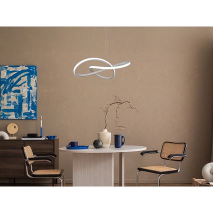 LED-himmennettävä riippuvalaisin vaijerilla LED/65W/230V 3000-6500K halkaisija 49 cm + kaukosäädin