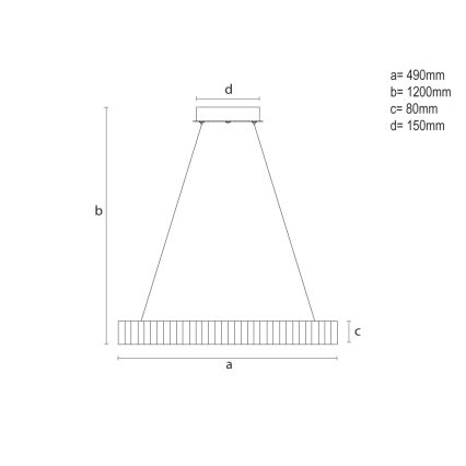 LED-himmennettävä riippuvalaisin vaijerilla LED/75W/230V 3000-6500K Ø 49 cm + kaukosäädin