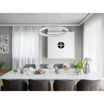 Himennettävä LED-riippuvalaisin vaijerilla ALIANZ LED/60W/230V 3000–6000 K, halkaisija 80 cm + kaukosäädin