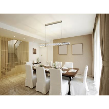 LED Himennettävä kristallikruunu vaijerilla ENRIQUE LED/20W//230V 3000-6000K + kaukosäädin