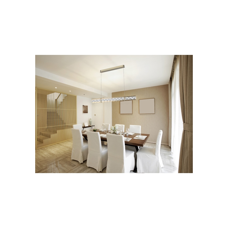 LED Himennettävä kristallikruunu vaijerilla ENRIQUE LED/20W//230V 3000-6000K + kaukosäädin