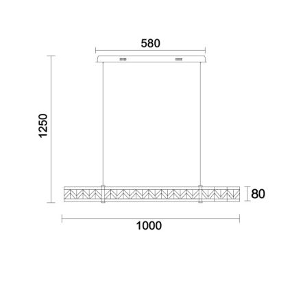 LED Himennettävä kristallikruunu vaijerilla ENRIQUE LED/20W//230V 3000-6000K + kaukosäädin
