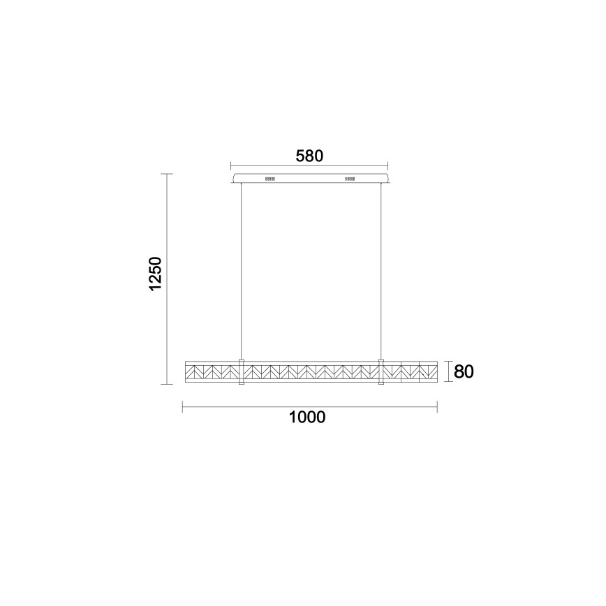 LED Himennettävä kristallikruunu vaijerilla ENRIQUE LED/20W//230V 3000-6000K + kaukosäädin