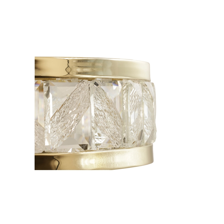 Himennettävä LED-kristallikruunu vaijerilla ENRIQUE LED/50W//230V 3000-6000K + kaukosäädin