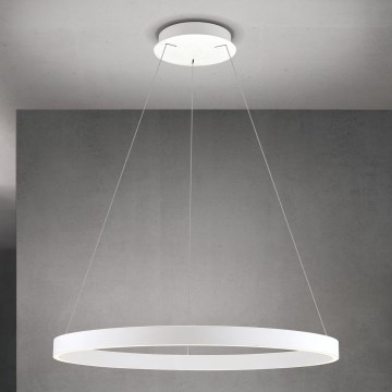 LED-himmennettävä riippuvalaisin vaijerilla KOLK LED/80W/230V 2700/3000/4000K, halkaisija 80 cm, valkoinen