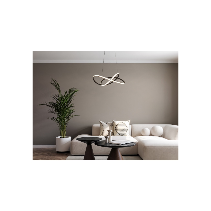 LED-himmennettävä riippuvalaisin vaijerilla LED/85W/230V 3000–6500K Ø 60 cm + kaukosäädin