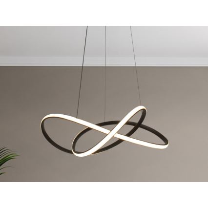 LED-himmennettävä riippuvalaisin vaijerilla LED/85W/230V 3000–6500K Ø 60 cm + kaukosäädin