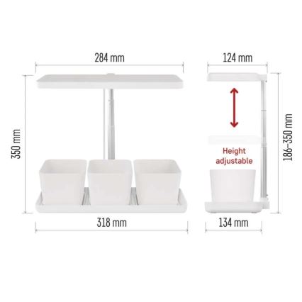 LED-himmennettävä sisäkasvilamppu kasvien kasvatukseen GROW LED/7W/5V