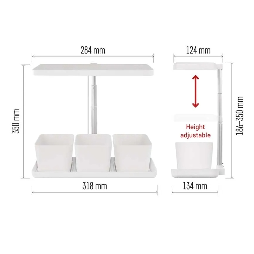 LED-himmennettävä sisäkasvilamppu kasvien kasvatukseen GROW LED/7W/5V