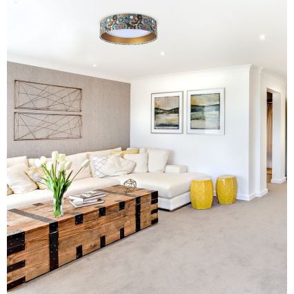 LED himmennettävä valaisin SMART GALAXY LED/24W/230V Ø 44 cm monivärinen/kultainen 3000-6500K + kaukosäädin