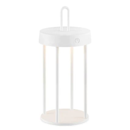 LED-himennettävä ulkokäyttöön soveltuva ladattava kosketusohjattu pöytälamppu GENTLE LED/1,5W/3,7V 3000 mAh IP44 valkoinen
