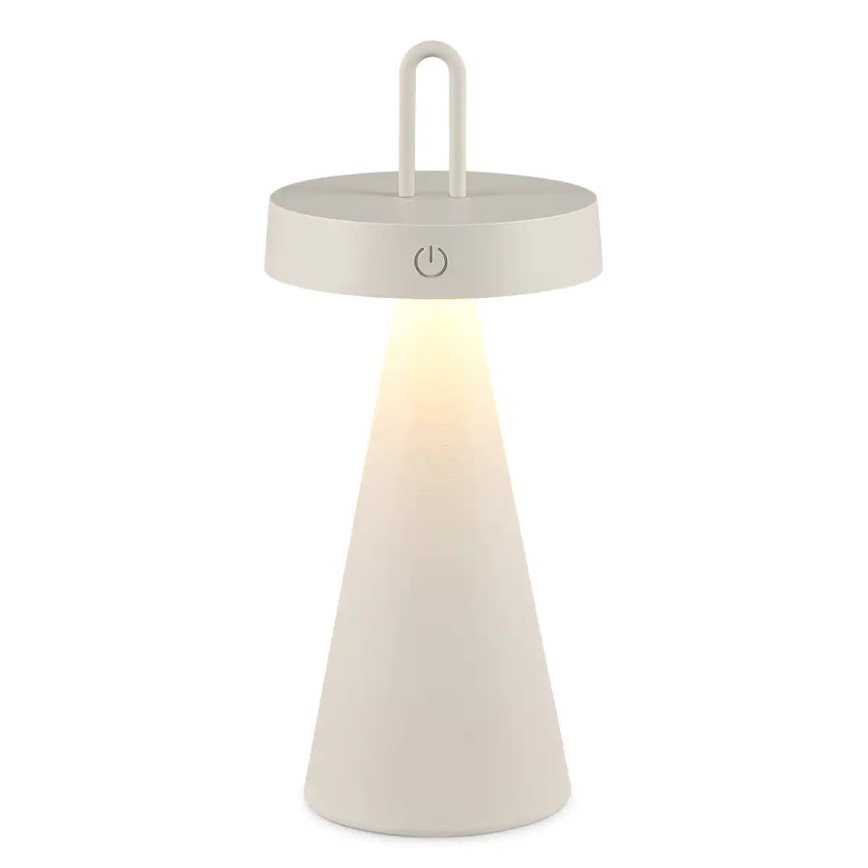 Himmennettävä, ulkokäyttöön tarkoitettu, ladattava kosketusohjattu pöytälamppu HALO LED/1,5W/3,7V 3000 mAh IP44 harmaa