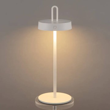 LED-himmennettävä ulkokäyttöön tarkoitettu ladattava kosketusohjattu pöytälamppu SHINE LED/1,5W/3,7V 3000 mAh IP44 valkoinen