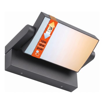 LED himmennettävä ulkoseinävalaisin LED/12/18/24W/230V 3000/4000/6500K IP54 musta