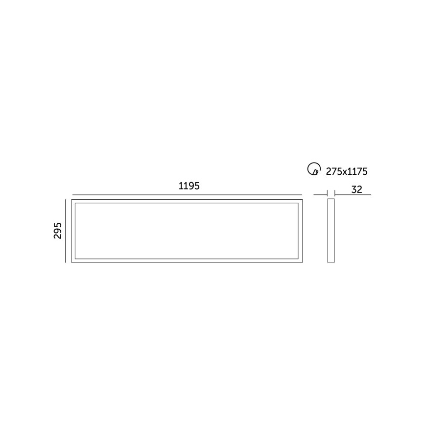 LED Himmennettävä upotettava paneeli CAPRI LED/25/36/40W/230V 3000/4000/5700K IP44 30x120 cm