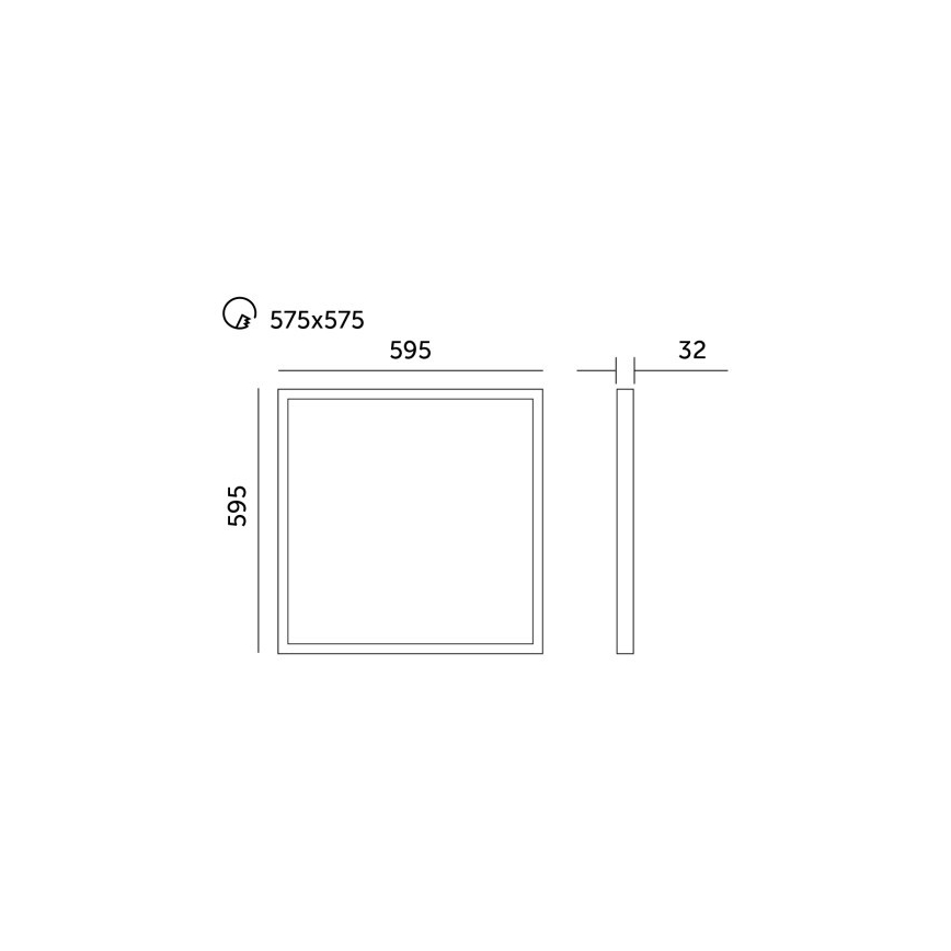 LED Himmennettävä upotettava paneeli CAPRI LED/25/36/40W/230V 3000/4000/5700K IP44 60x60 cm