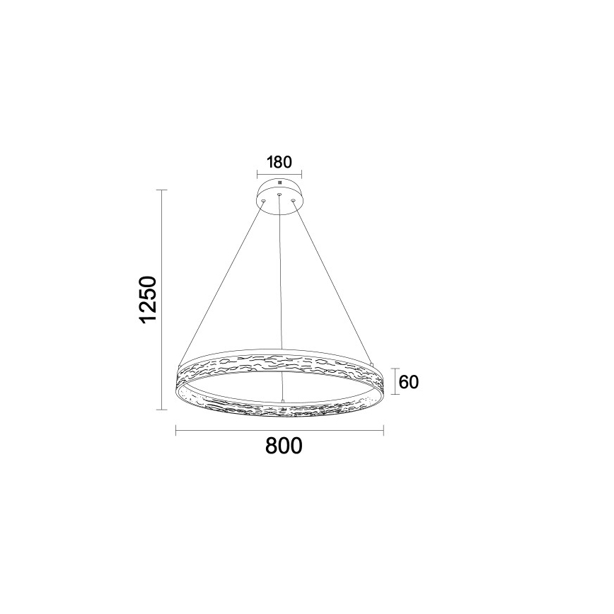 Himmennettävä LED-riippuvalaisin kaapelilla ALIANZ LED/60W/230V 3000-6000K halkaisija 80 cm + kaukosäädin