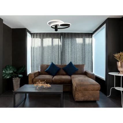 Himmennettävä LED-kattovalaisin LED/65W/230V 3000-6500K valkoinen/musta + kauko-ohjaus