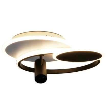 Himmennettävä LED-kattovalaisin LED/65W/230V 3000-6500K valkoinen/musta + kauko-ohjaus