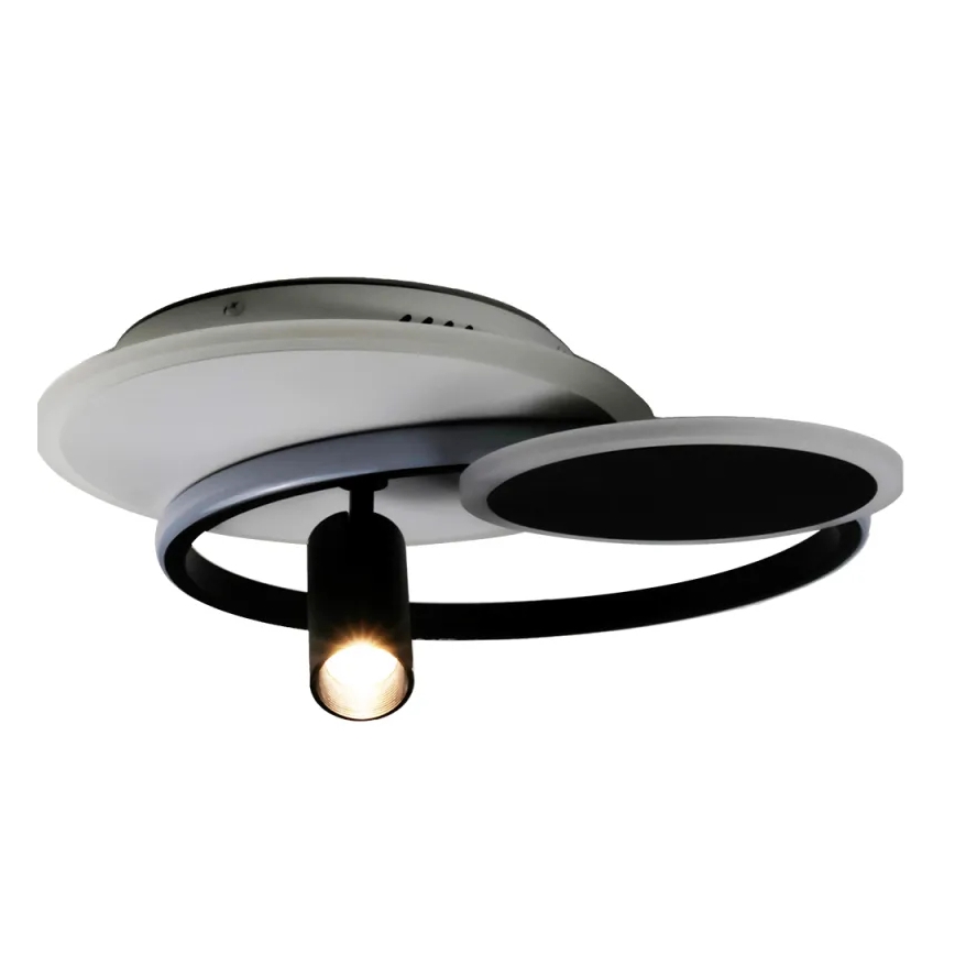 Himmennettävä LED-kattovalaisin LED/65W/230V 3000-6500K valkoinen/musta + kauko-ohjaus