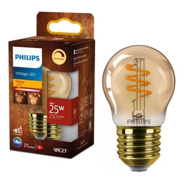 LED-himmennettävä VINTAGE-lamppu Philips P45 E27/3W/230V 2200K