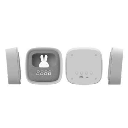 LED himmennettävä yöpöydän lamppu herätyskellolla BUNNY LED/1,2W/5V 3000K