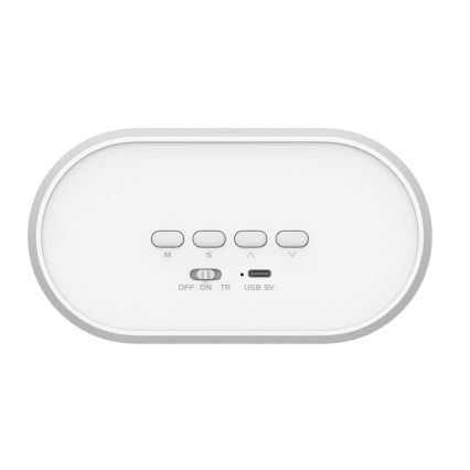 LED himmennettävä yöpöydän lamppu herätyskellolla BUNNY LED/1,2W/5V 3000K