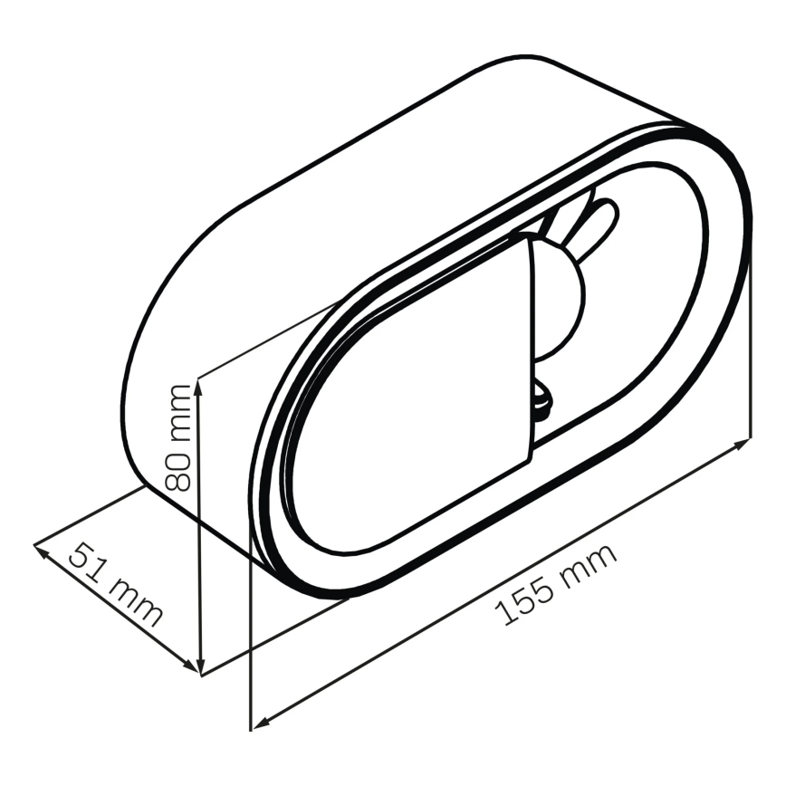 LED himmennettävä yöpöydän lamppu herätyskellolla BUNNY LED/1,2W/5V 3000K