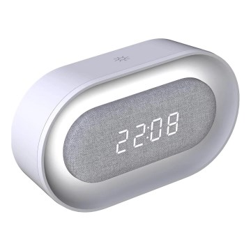 LED himmennettävä yöpöydän lamppu herätyskellolla KAJA LED/1,3W/5V 3000K
