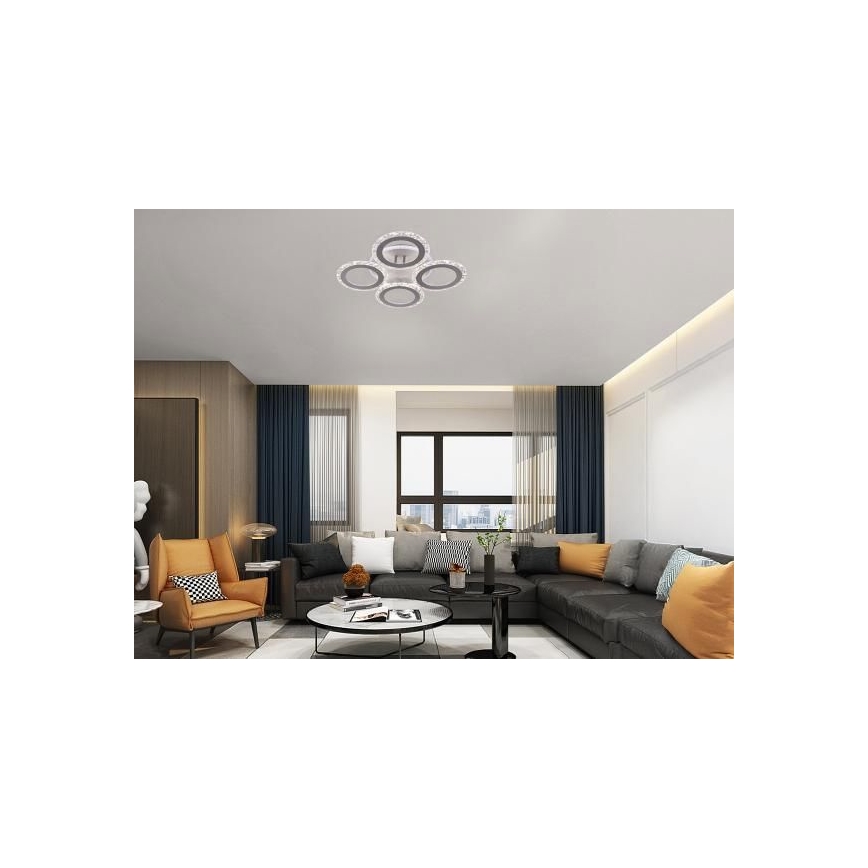 LED-himmennyskattokruunu LED/55W/230V 3000-6500K + kauko-ohjaus