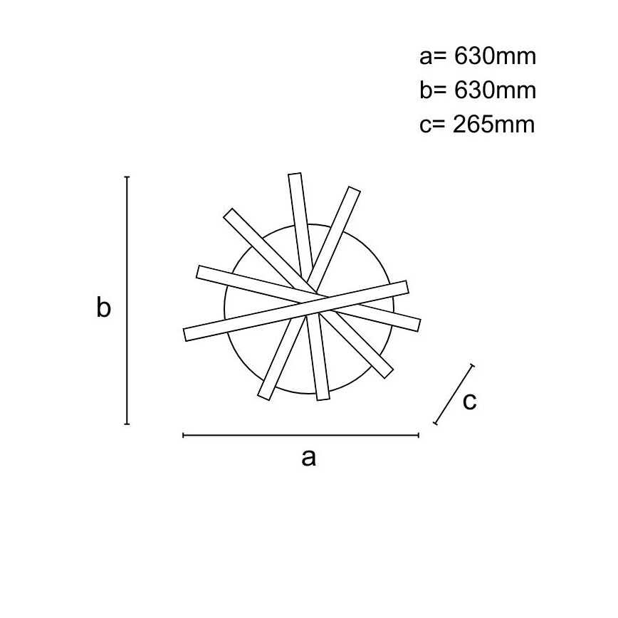 LED-himmennyskattokruunu LED/75W/230V 3000-6500K + kauko-ohjaus