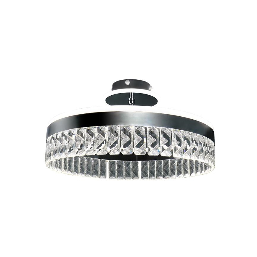 LED Himmennettävä pinta-asennettava kristallikruunu LED/75W/230V 3000-6500K mattakromi + kauko-ohjaus