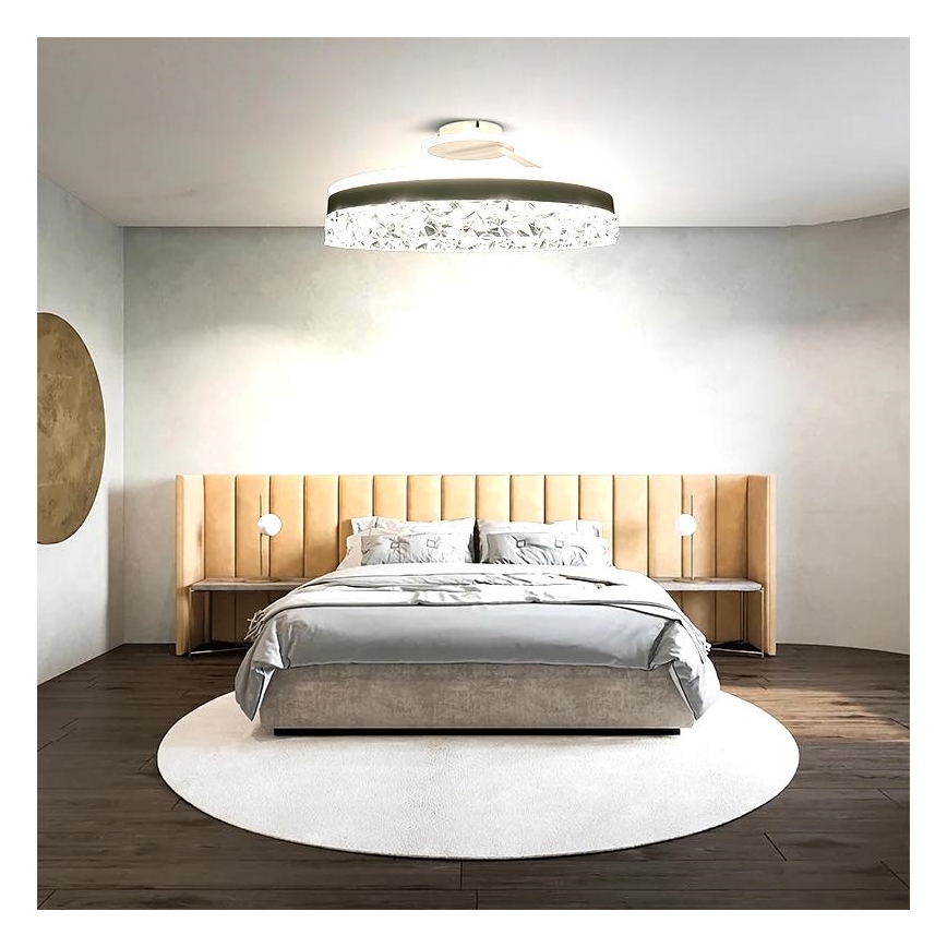 LED-himmennyskattokruunu LED/86W/230V 3000-6500K valkoinen + kauko-ohjaus