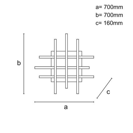 LED-himmennyskattokruunu LED/90W/230V 3000-6500K + kauko-ohjaus