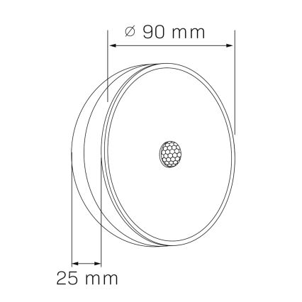 LED Huonekalujen anturivalaistus LED/1,2W/4,5V 3xAA mattakromi