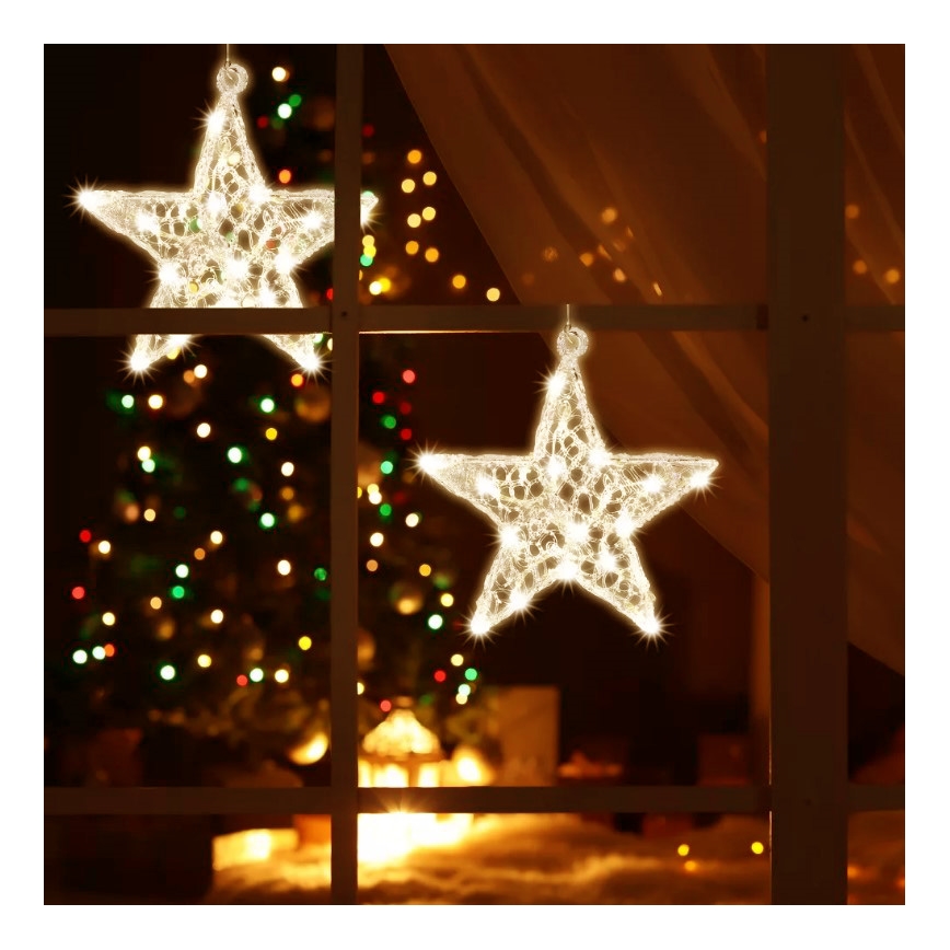 LED-ikkunakoriste 20xLED/2xAA