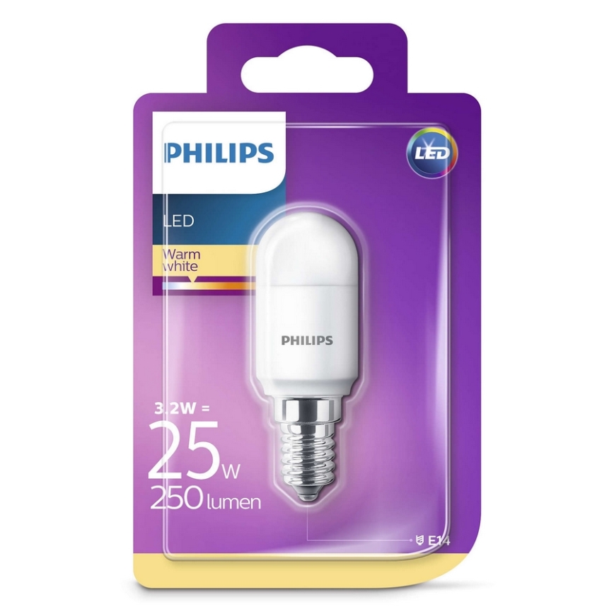 LED-jääkaapin polttimo Philips E14 / 3,2W / 230V 2700K