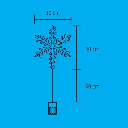 LED Jouluinen ikkunakoriste 16xLED/3xAA lämmin valkoinen