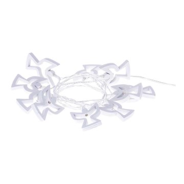 LED-jouluketju CHAIN 10xLED/2xAA 1,85m lämmin valkoinen