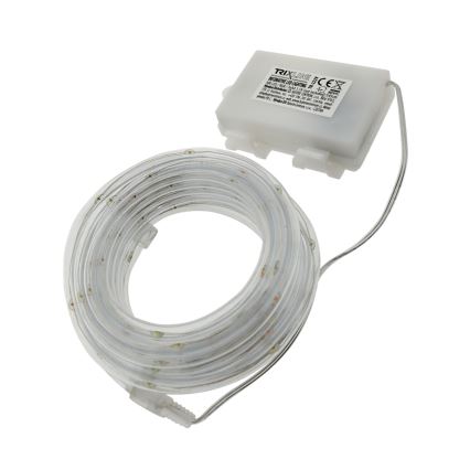 LED-jouluketju ulkokäyttöön 100xLED/3xAA 5,45 m IP44 monivärinen